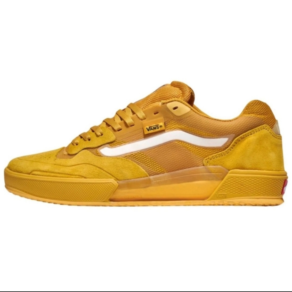 Vans Ave 2.0 Yellow Gold Skateboarding Suede Knit Breathable Lightweight Colorfu